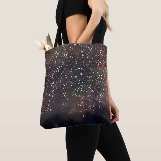 Tote Bag Aquarelle scintillante Terrain Rustique Glam moder (De près)