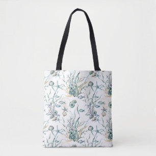 Tote Bag Aquarelle sous la mer Jellyfish Coral Reef Fourre-