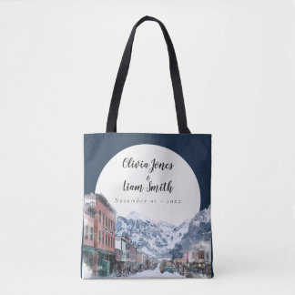 Tote Bag Aquarelle Telluride Colorado Ski Mountain