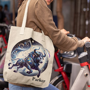 Tote Bag Aquarelle tendance Taurus Design Zodiac