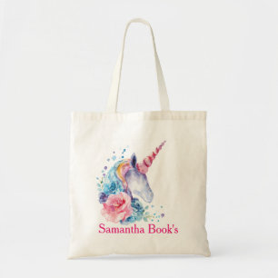 Tote Bag Aquarelle Unicorne avec Pony