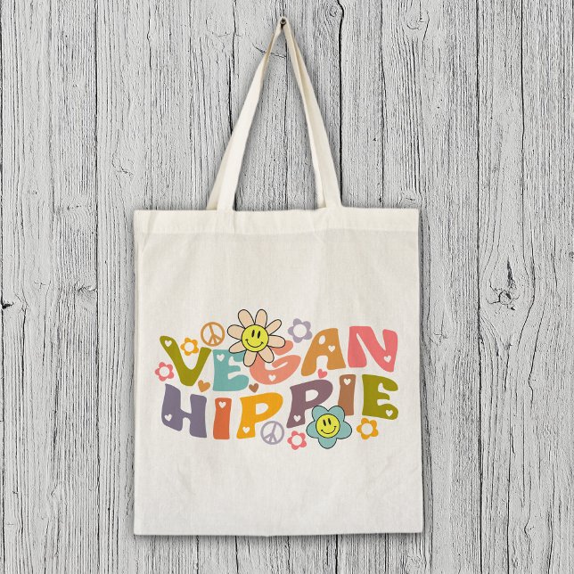 Tote Bag Aquarelle Vegan tendance Fleurs Retro (Créateur téléchargé)