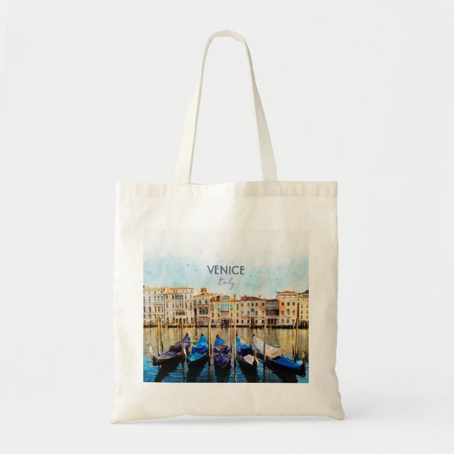 Tote Bag Aquarelle VENEZIA VENICE - Italie souvenir de voya (Devant)