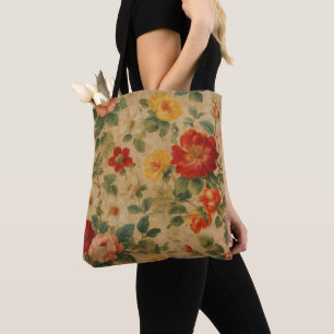 Tote Bag Aquarelle vintage Floral Collection populaire
