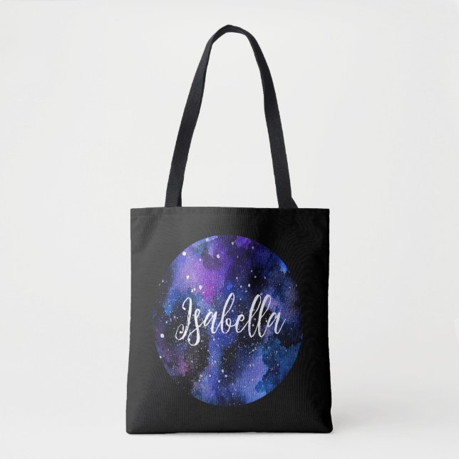 Tote Bag Aquarelle violet Univers (Devant)