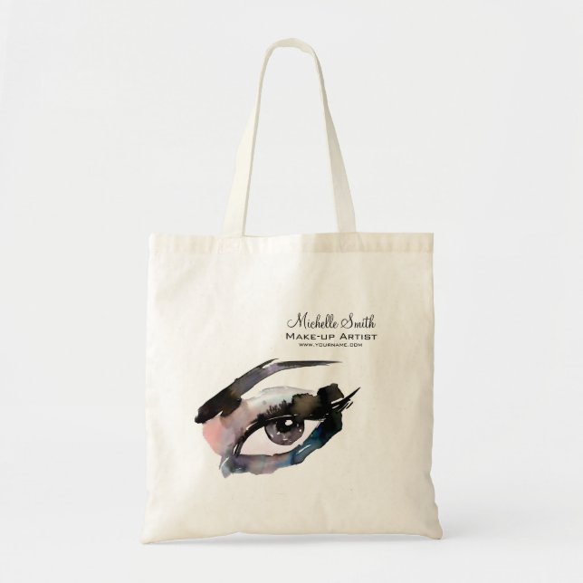 Tote Bag Aquarelle yeux de foudre extension maquillage marq (Devant)