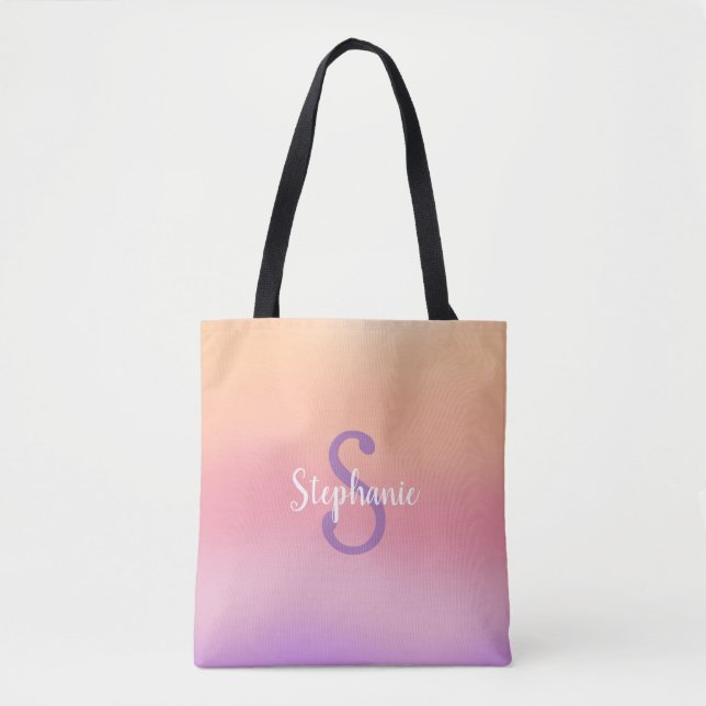Tote Bag Aquarelles violettes (Devant)