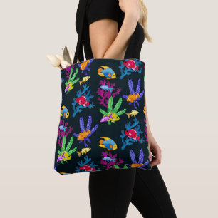 Tote Bag Aquarium Poisson coloré Happy Ocean Relax