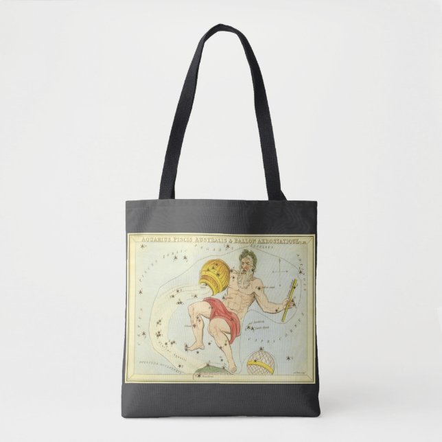 Tote Bag Aquarius, Constellation Vintage, miroir d'Urania (Devant)