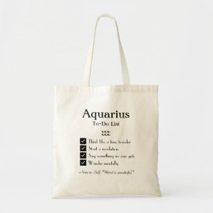 Tote Bag Aquarius - Liste des tâches
