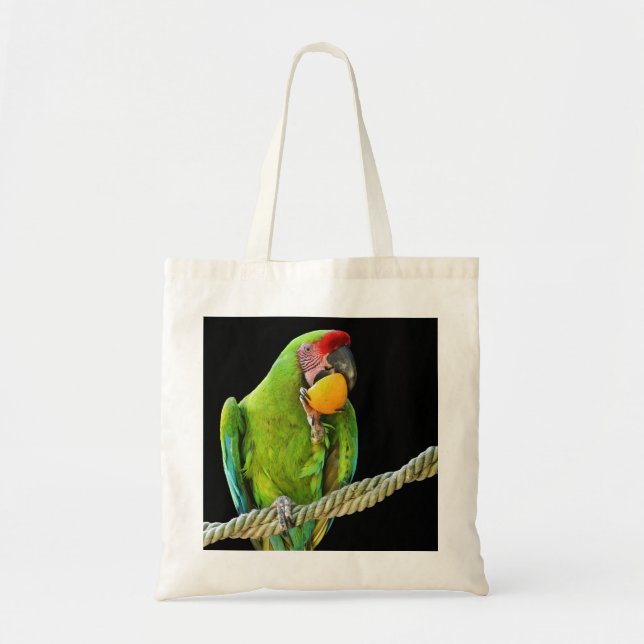 Tote Bag Ara Militaris Perroquet Vert (Devant)