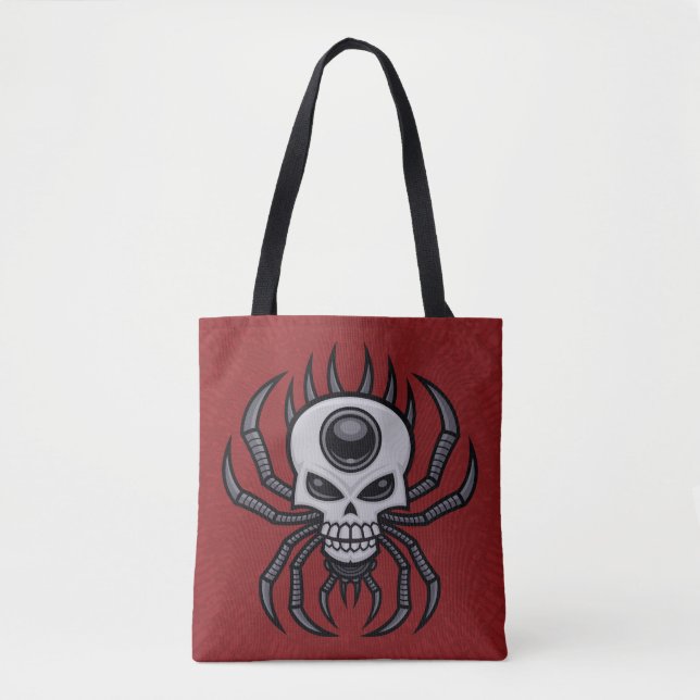 Tote Bag Araignée Crâne (Devant)