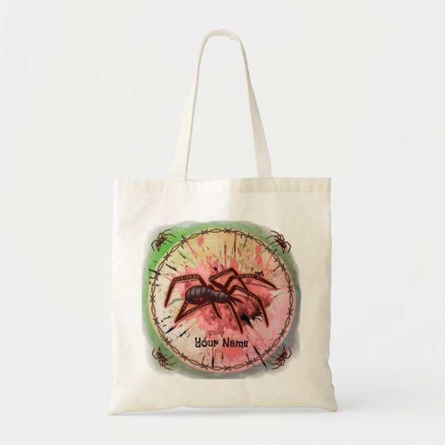 Tote Bag Araignée noire (Devant)