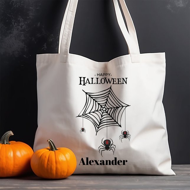 Tote Bag Araignées déplaisantes sur le Web Halloween Trick  (Créateur téléchargé)