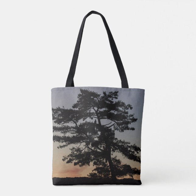 Tote Bag Arbre à coucher de soleil (Dos)