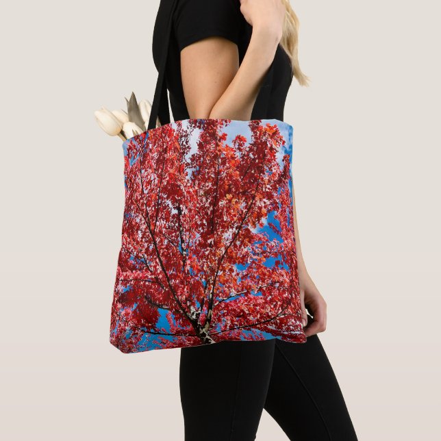 Tote Bag Arbre à feuilles rouges à l'automne (De près)