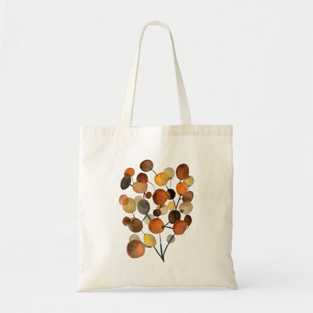 Tote Bag Arbre Abstrait brun d'automne (Devant)