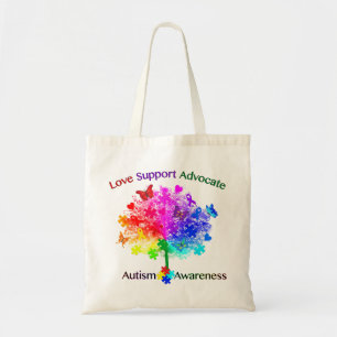 Tote Bag Arbre arc-en-ciel Autisme