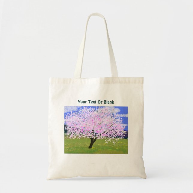 Tote Bag Arbre aux amandes en fleurs (Devant)