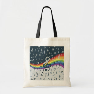 Tote Bag Arbre Clé Vague Couleurs Arc-en-ciel