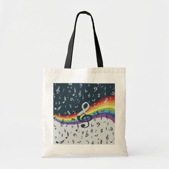 Tote Bag Arbre Clé Vague Couleurs Arc-en-ciel (Devant)