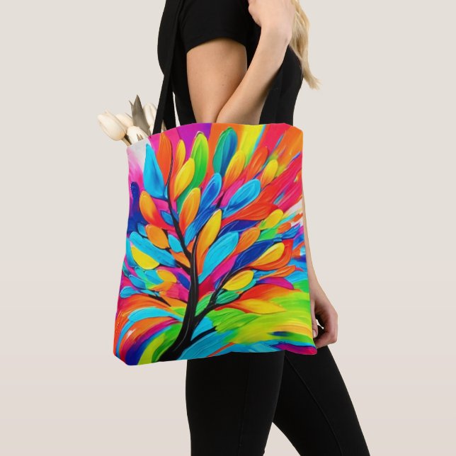 Tote Bag Arbre coloré des rêves (De près)