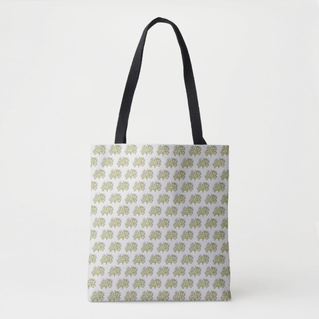 Tote Bag Arbre corallien vert (Devant)