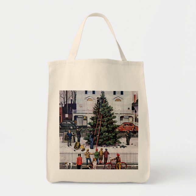 Tote Bag Arbre dans la place (Devant)