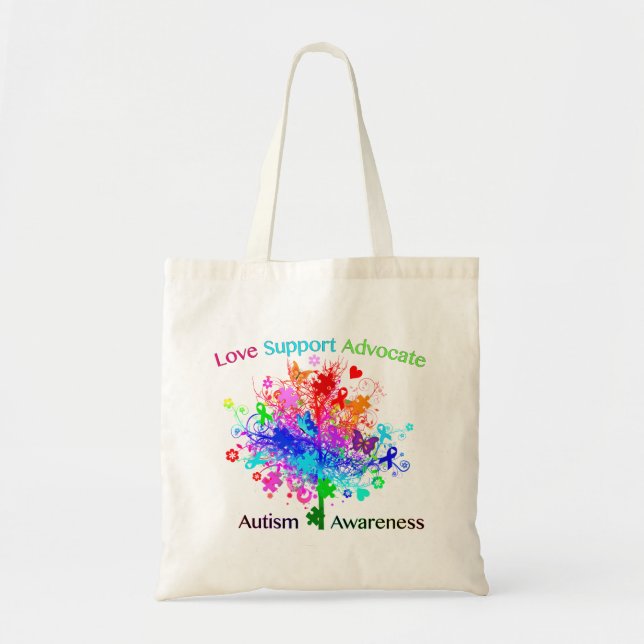 Tote Bag Arbre d'autisme dans le spectre (Devant)