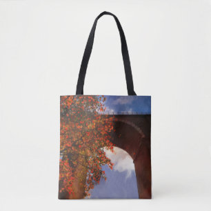 Tote Bag Arbre d'automne réaliste avec feuilles rouges à Ne