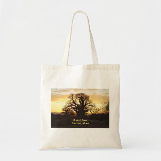 Tote Bag arbre de baobab au coucher du soleil