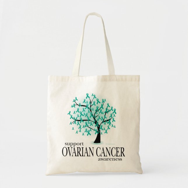 Tote Bag Arbre de Cancer ovarien (Devant)