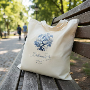Tote Bag Arbre de mariage motif de chinoiserie Demoiselle d