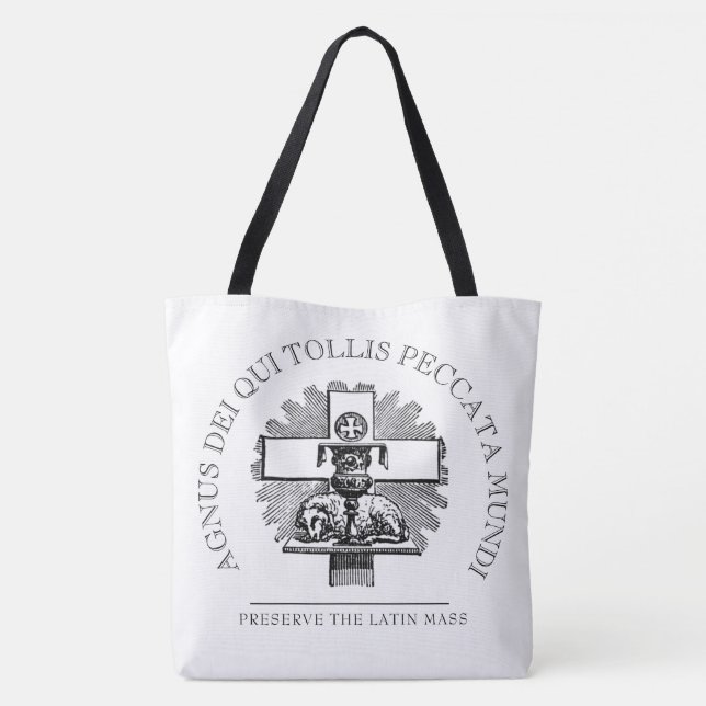 TOTE BAG ARBRE DE MASSE LATINE CATHOLIQUE TRADITIONNEL  (Dos)