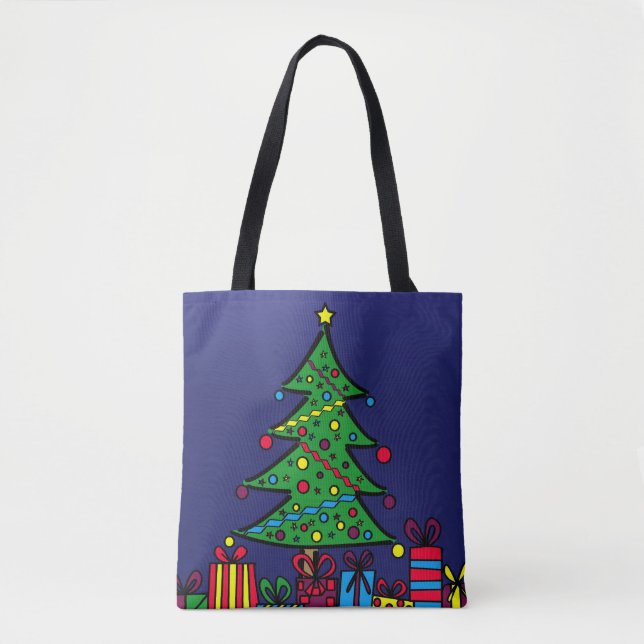 Tote Bag Arbre de Noël (Devant)