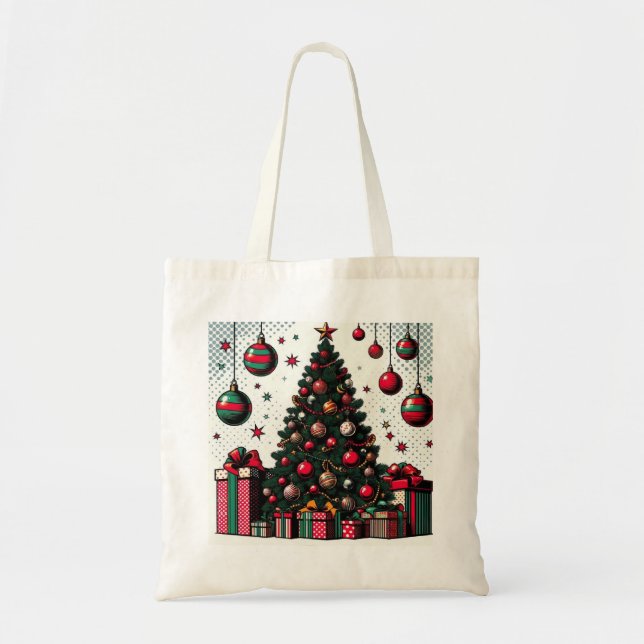 Tote Bag Arbre de Noël (Devant)