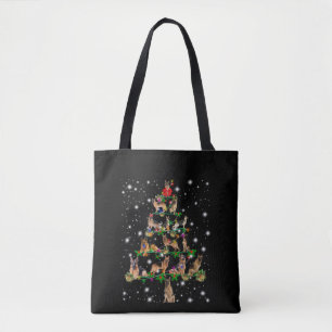Tote Bag Arbre De Noël Allemand Couvert D'Une Lampe De poch