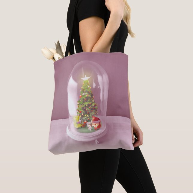 Tote Bag Arbre de Noël dans un dôme de verre (De près)