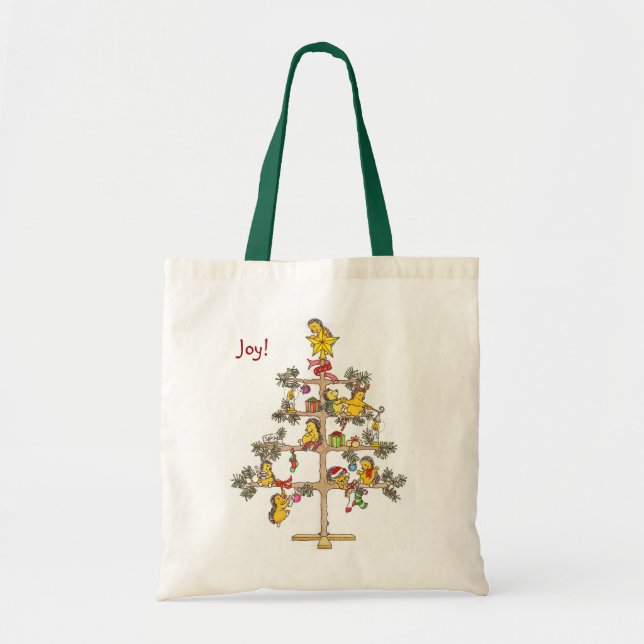 Tote Bag Arbre de Noël de hérisson (Devant)