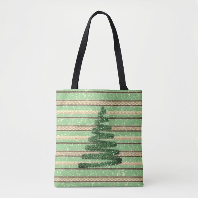 Tote Bag Arbre de Noël enneigé (Devant)