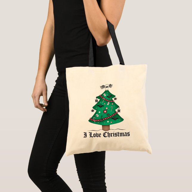 Tote Bag Arbre de Noël gothique (Devant (produit))