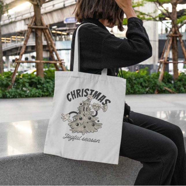 Tote Bag Arbre de Noël rétro (Créateur téléchargé)