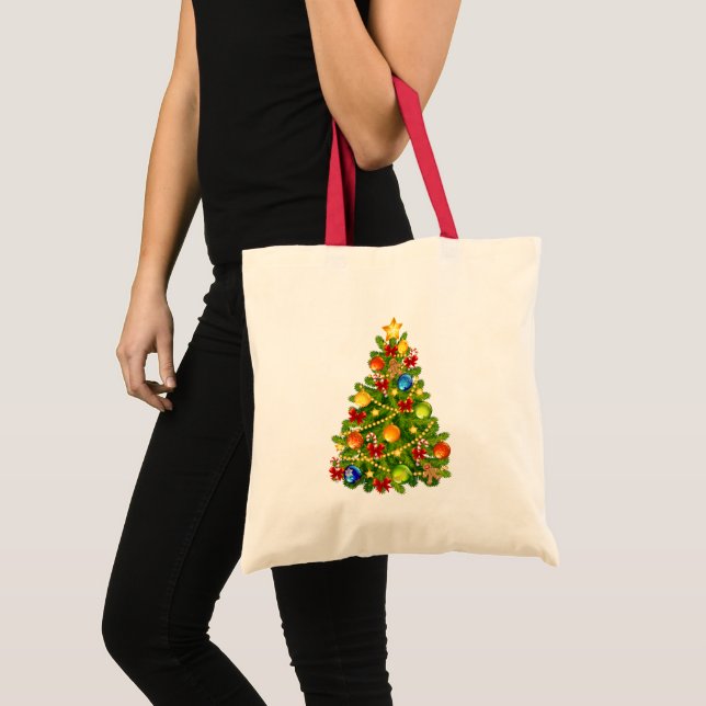 Tote Bag Arbre de Noël vert (Devant (produit))