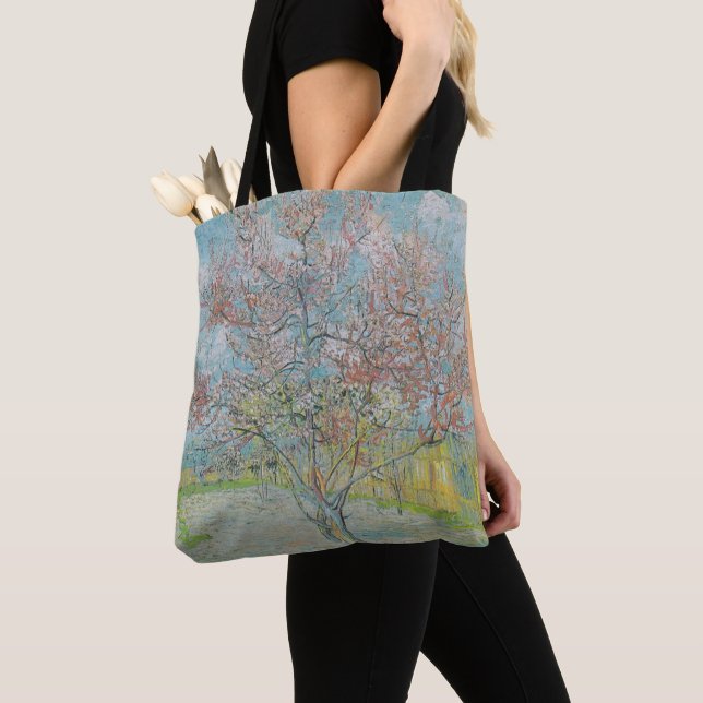 Tote Bag Arbre de pêche à fleurs (De près)
