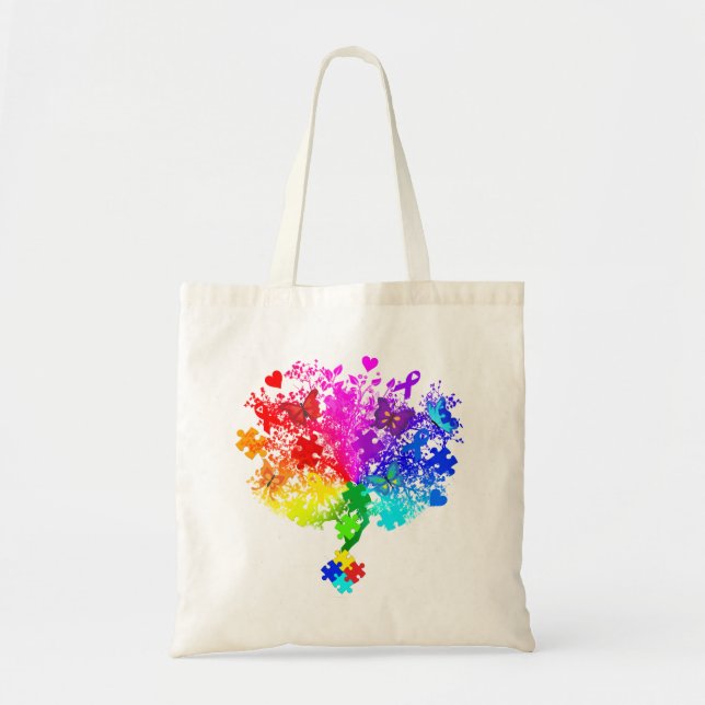 Tote Bag Arbre de spectre autistique (Devant)