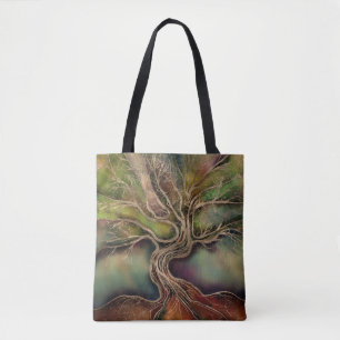 Tote Bag Arbre de vie - ombres d'automne