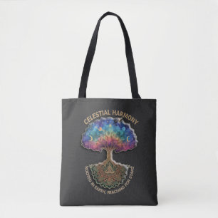 Tote Bag Arbre d'Harmonie Céleste - Mandala de Méditation C