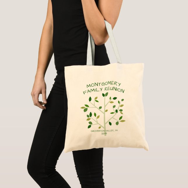 Tote Bag Arbre familial moderne Retrouvailles Personnalisé (Devant (produit))