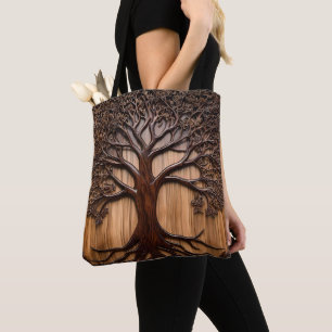 Tote Bag Arbre Jacaranda : l'art de la nature dans le bois,