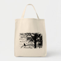 Arbre noir et de blanc plus jamais de Raven de